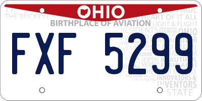 OH license plate FXF5299