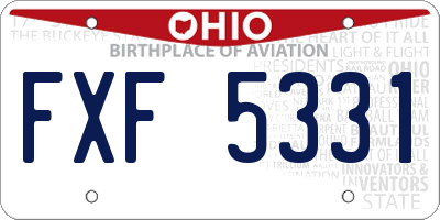 OH license plate FXF5331