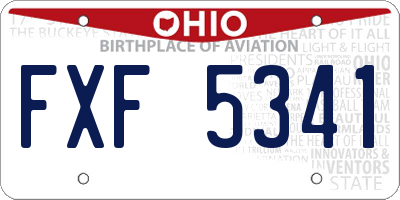 OH license plate FXF5341