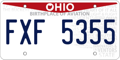 OH license plate FXF5355
