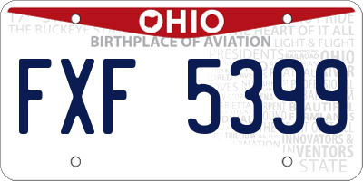 OH license plate FXF5399