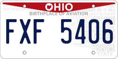 OH license plate FXF5406