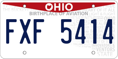 OH license plate FXF5414