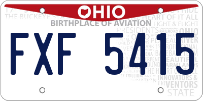 OH license plate FXF5415
