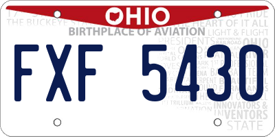 OH license plate FXF5430