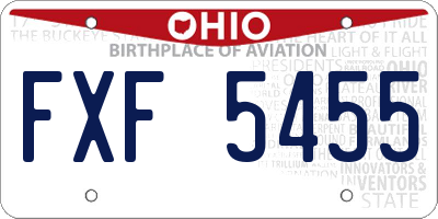 OH license plate FXF5455