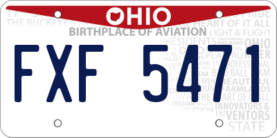 OH license plate FXF5471