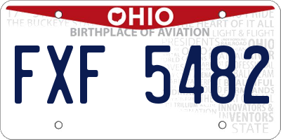 OH license plate FXF5482