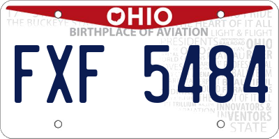 OH license plate FXF5484
