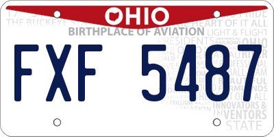 OH license plate FXF5487
