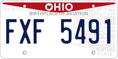 OH license plate FXF5491