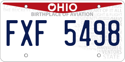 OH license plate FXF5498