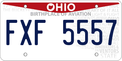 OH license plate FXF5557