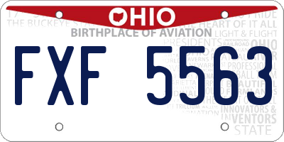 OH license plate FXF5563