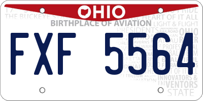 OH license plate FXF5564