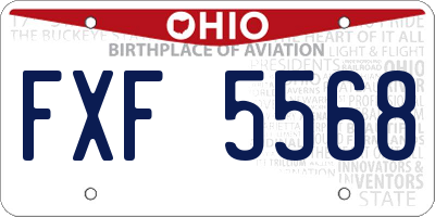 OH license plate FXF5568