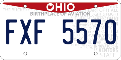 OH license plate FXF5570