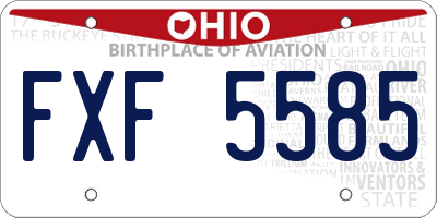 OH license plate FXF5585