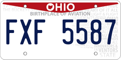 OH license plate FXF5587