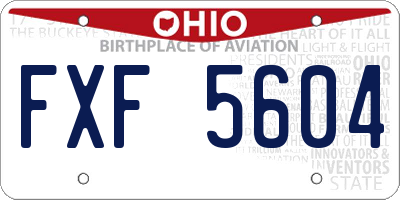 OH license plate FXF5604