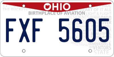 OH license plate FXF5605