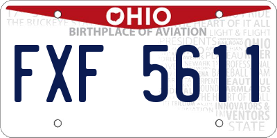 OH license plate FXF5611