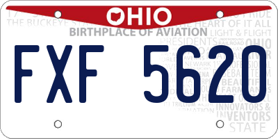 OH license plate FXF5620