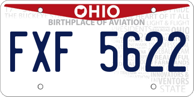 OH license plate FXF5622