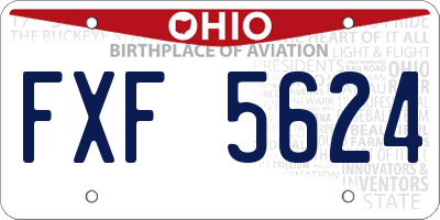 OH license plate FXF5624
