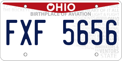 OH license plate FXF5656