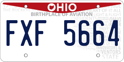 OH license plate FXF5664