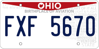 OH license plate FXF5670