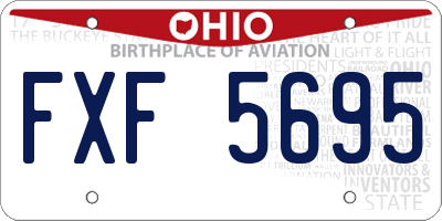 OH license plate FXF5695