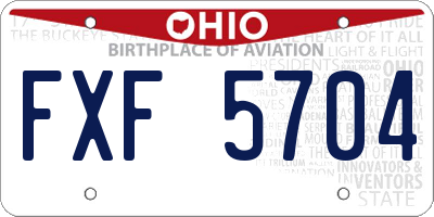 OH license plate FXF5704