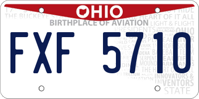 OH license plate FXF5710