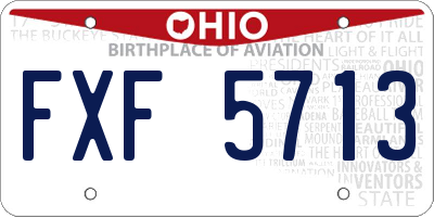 OH license plate FXF5713
