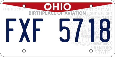 OH license plate FXF5718