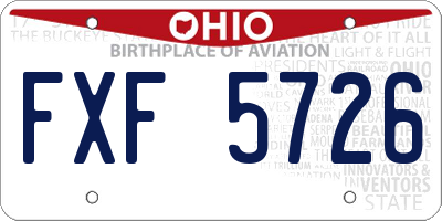 OH license plate FXF5726