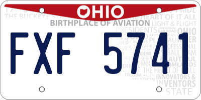 OH license plate FXF5741