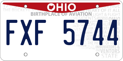 OH license plate FXF5744