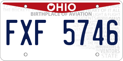 OH license plate FXF5746