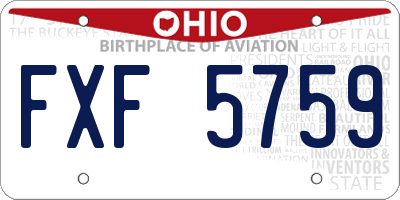 OH license plate FXF5759