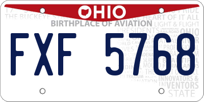 OH license plate FXF5768