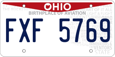 OH license plate FXF5769