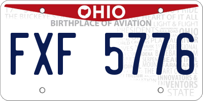 OH license plate FXF5776