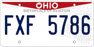 OH license plate FXF5786