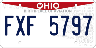 OH license plate FXF5797