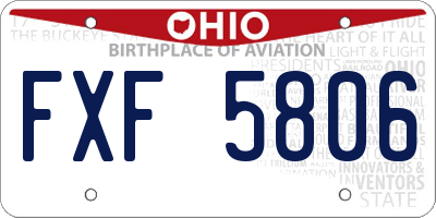 OH license plate FXF5806