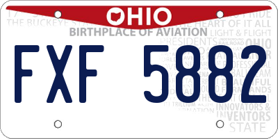 OH license plate FXF5882