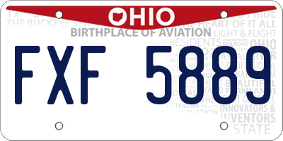 OH license plate FXF5889